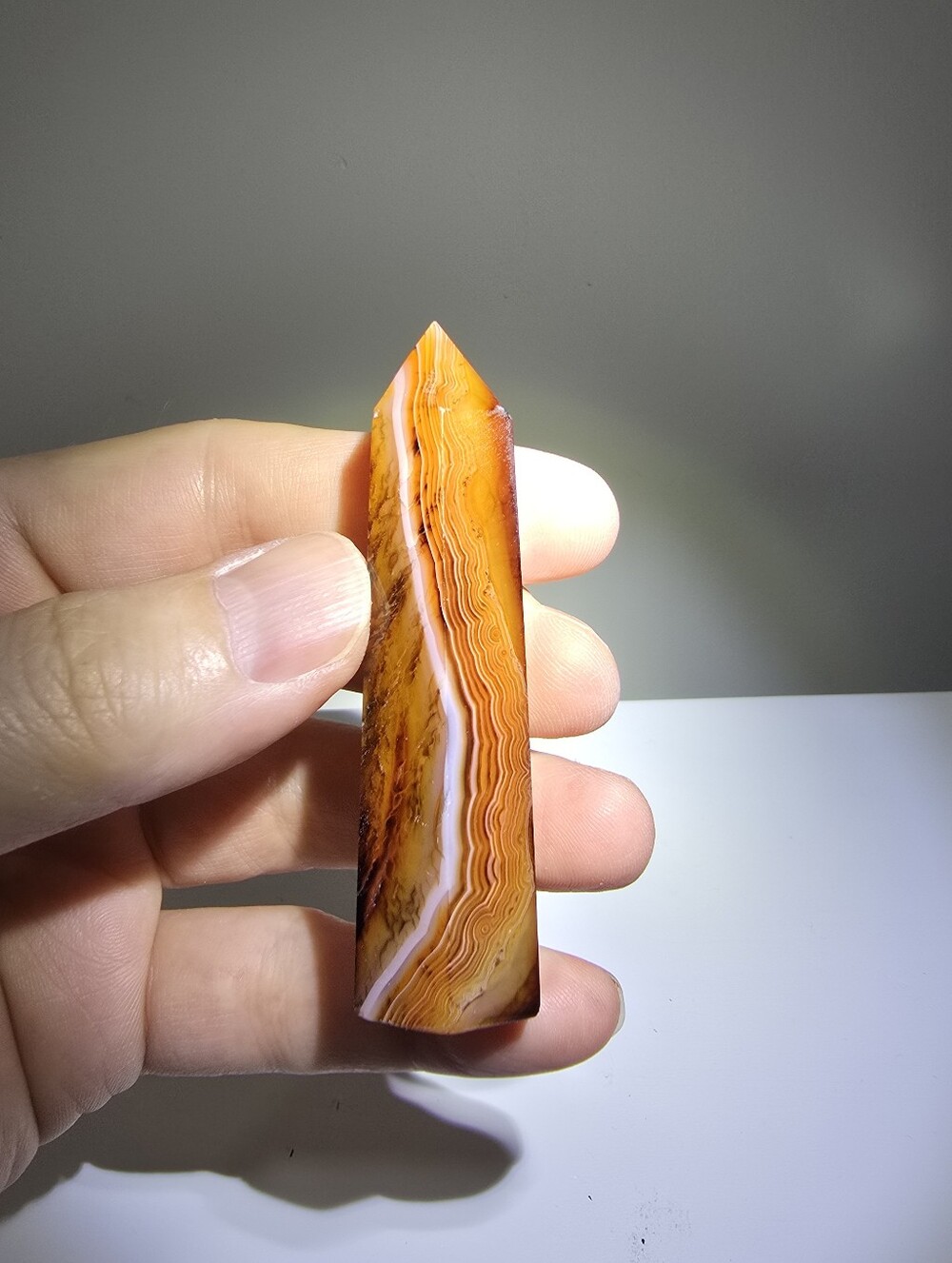 Sardonyx Banded Agate Crystal Tower